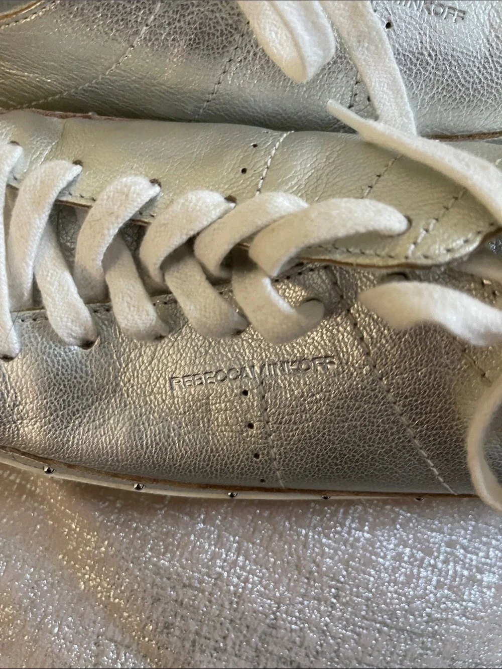 like new Rebecca Minkoff made in Italy, silver shoes